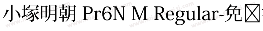 小塚明朝 Pr6N M Regular字体转换